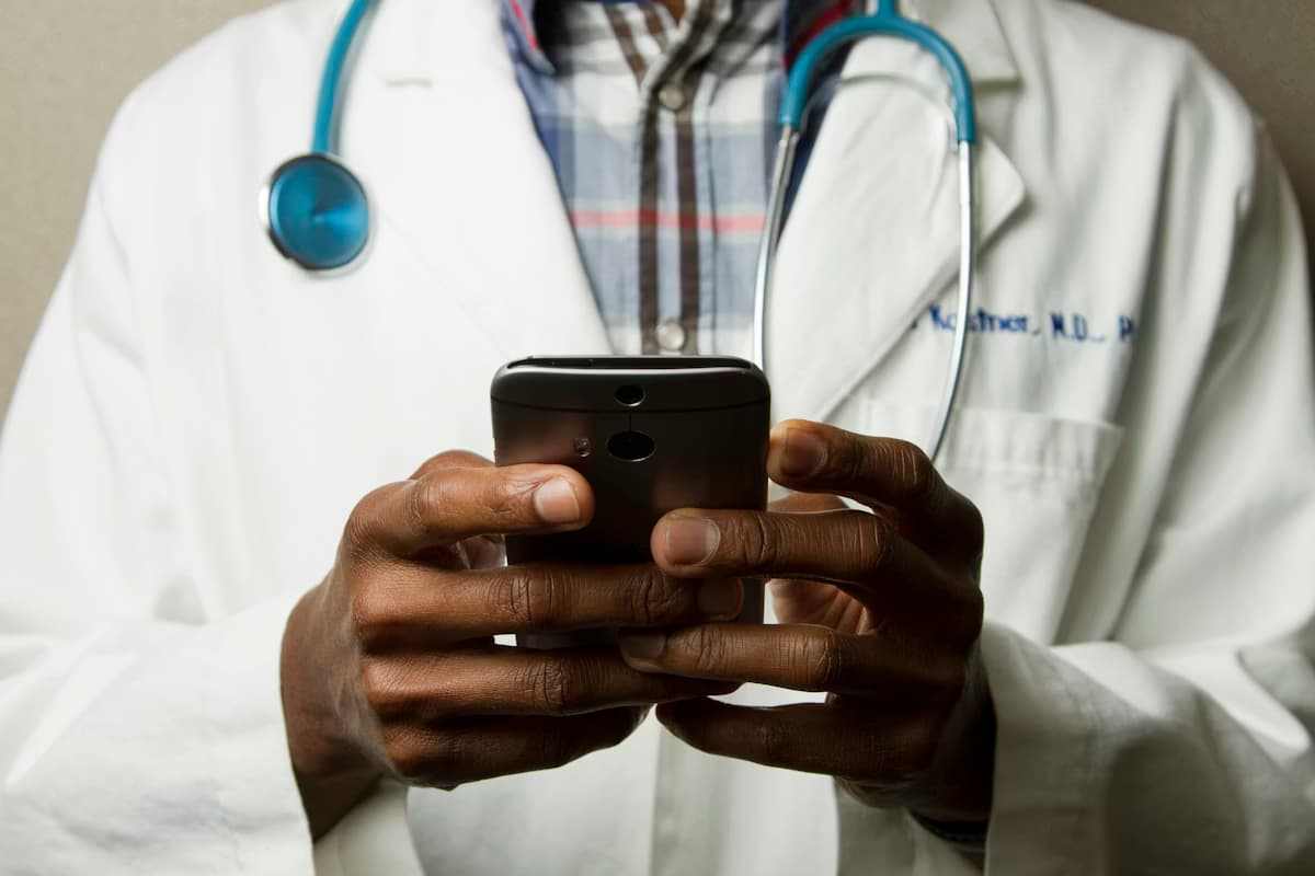 Doctor in control of the clinic environment