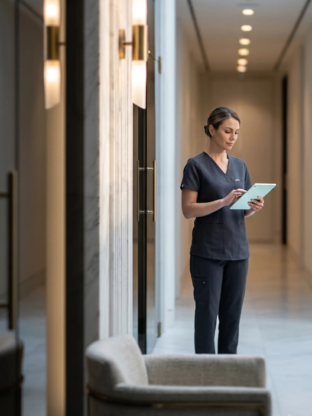 Healthcare operator presence in a modern clinical setting